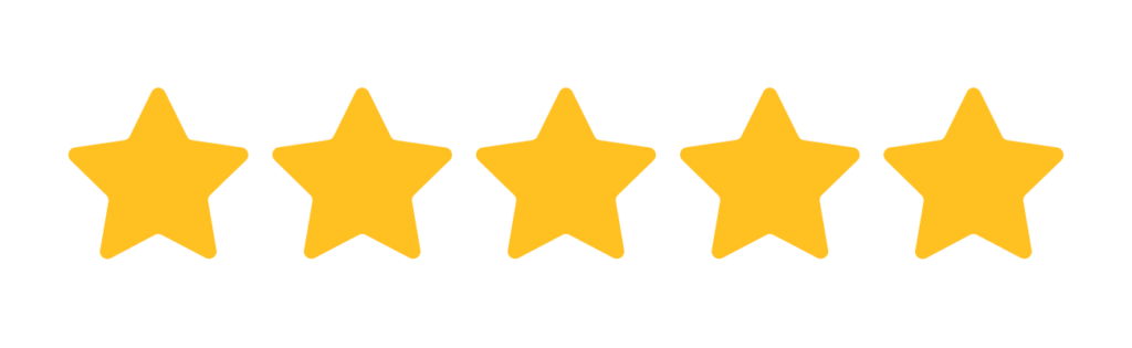 A row of five yellow stars for ai apps reviews