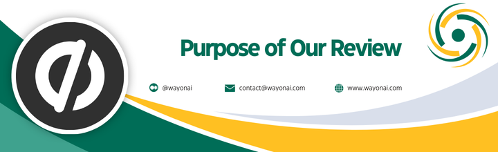 Unbounce logo with the text 'Purpose of Our Review' and contact information for WAYONAI